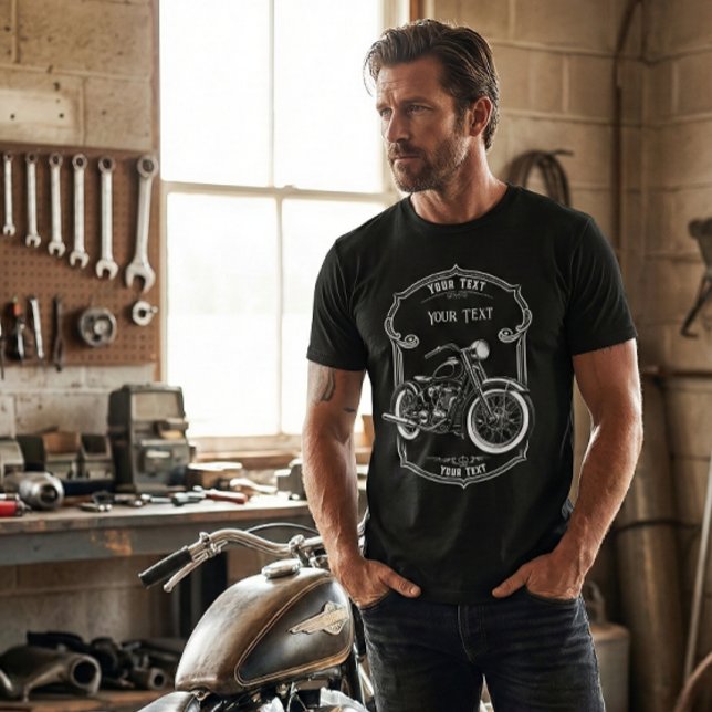 Custom Name Biker Dad Motorcycle Shirt (Creator Uploaded)