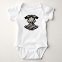 Custom NAME Biker Mechanic Skull Motorcycle Garage
