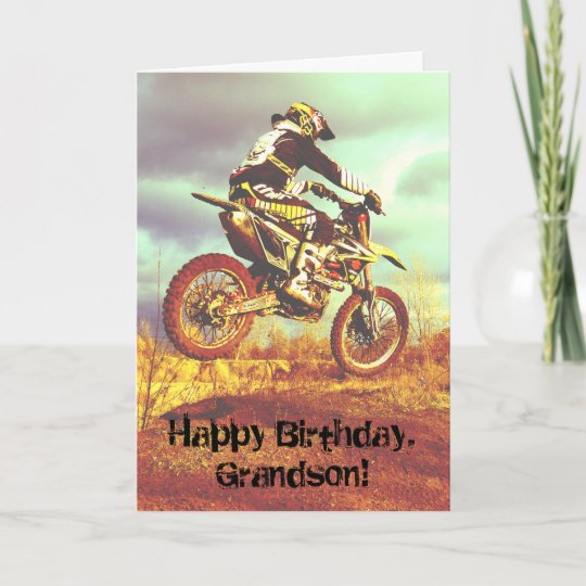 Custom Name - Birthday for Boy - Dirt Bike Card | Zazzle.com