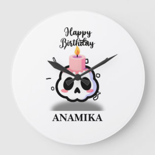 Custom Name Birthday Large Clock