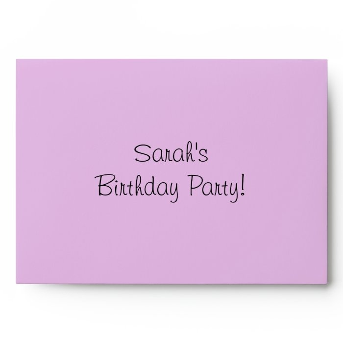 Custom Name Birthday Party Invitation Envelops Envelopes