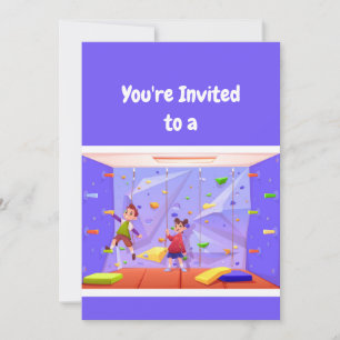 Custom Name Birthday Rock Climbing Birthday Invitation