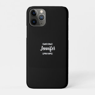 Custom Name Black And White iPhone 11 Pro Case