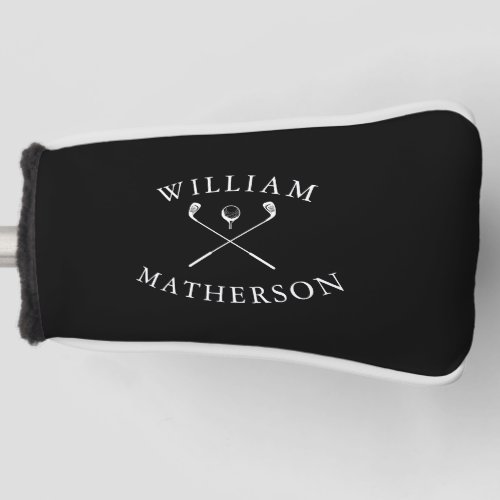 Custom Name Black And White Golf Clubs  Golf Head Cover