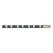 Custom name black and white piano keys pencil (Rotated 270)