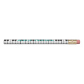 Custom name black and white piano keys pencil (Rotated 90)