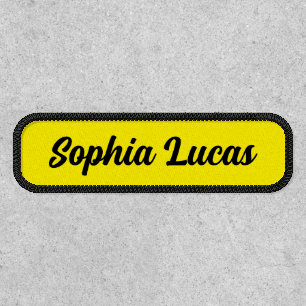 Custom name black and yellow or any color patch
