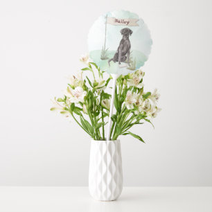 Custom Name Black Lab Pet Dog Balloon