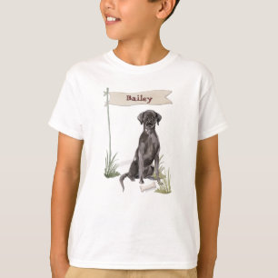 Custom Name Black Lab Pet Dog T-Shirt