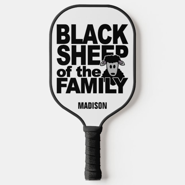 Custom name "Black Sheep" Pickleball Paddle (Front)
