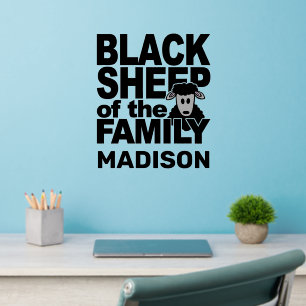 Custom Name "Black Sheep" Wall Decal