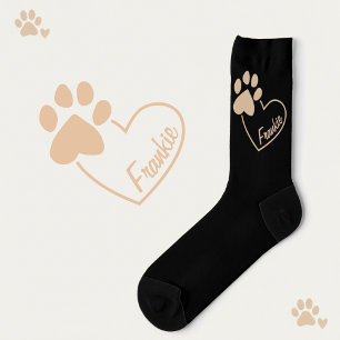 Custom Name Black Socks for Animal Lovers