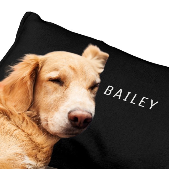 Custom Name Black White Accessories Minimal Dog Pet Bed (Custom Name Black White Accessories Minimal Dog Pet Bed)