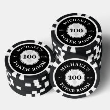 Custom Name Black & White Las Vegas Denomination