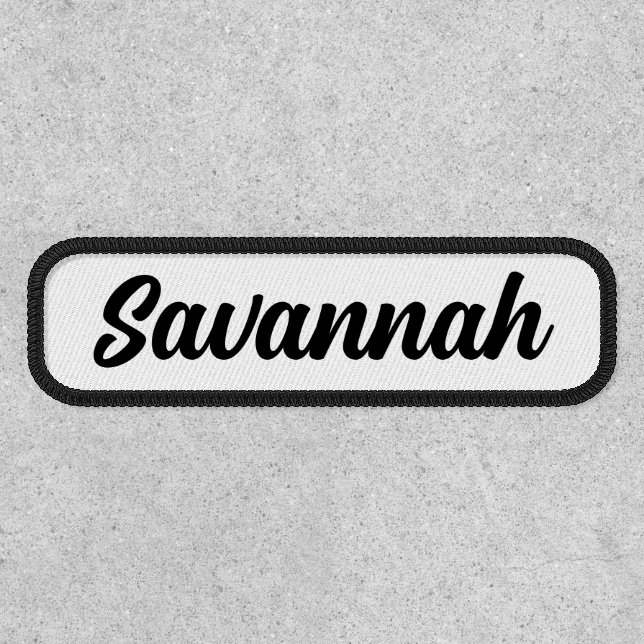 Custom name black white or any color patch (Front)