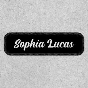 Custom name black white or any color patch