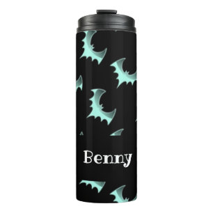 Custom name blue bats thermal tumbler
