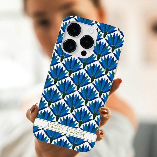 Custom name Blue flowers  Case-Mate iPhone Case (Creator Uploaded)