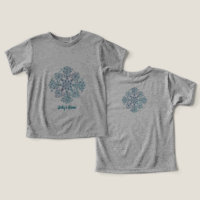  Custom Name  - Blue Hungarian Folk Floral 