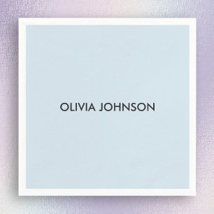 Custom Name Blue Paper Napkins