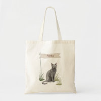 Custom Name Blue Russian Cat Pet