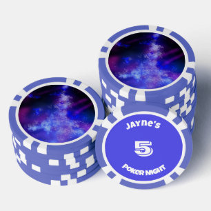 Custom Name Blue Sapphire Poker Chips