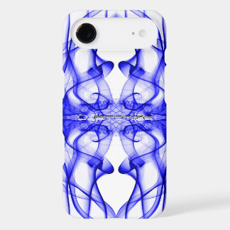 Custom Name Blue Smoke Symmetrical White iPhone 17 Air Case