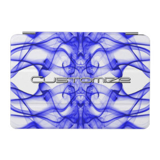 Custom Name Blue Smoke Symmetrical White iPad Mini Cover