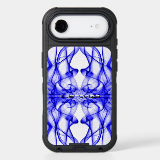 Custom Name Blue Smoke Symmetrical White iPhone 17 Air Case
