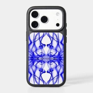Custom Name Blue Smoke Symmetrical White iPhone 17 Pro Case
