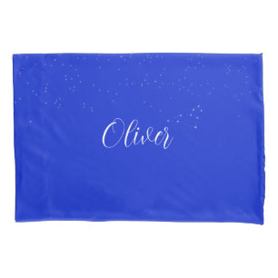 Custom name blue starsky Leo Zodiac starformation Pillow Case