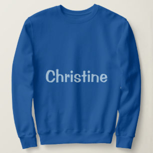 Custom Name Blue Women's Basic Sweatshirt