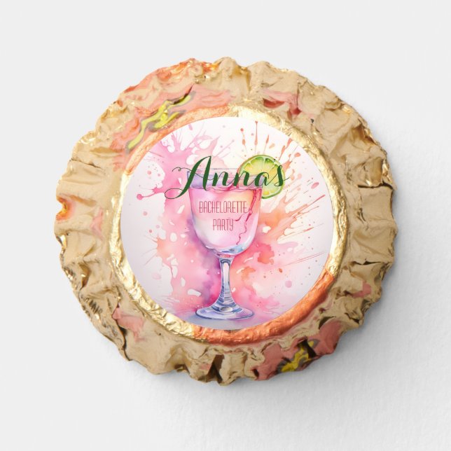 Custom Name Blush Pink Bachelorette Party  Reese's Peanut Butter Cups (Front)