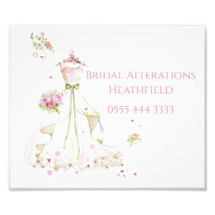 Custom Name Blushing Bride in Bloom Bride to Be Photo Print