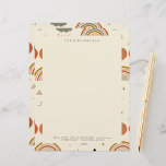 Custom Name Bohemian Boho Abstract Rainbow  Letterhead<br><div class="desc">Elevate your professional or personal correspondence with our "Unique Bohemian Boho Rainbow Monogrammed Clean" Letterhead! 🌈📄 This distinctive and vibrant letterhead design is perfect for adding a touch of bohemian flair and personalization to your letters, notes, or business communications. Featuring a clean layout, a monogram design, and a boho rainbow...</div>