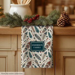 Custom Name Boho Towel Pastel Native Kitchen Set