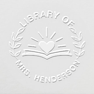 Custom Name Book Monogram From The Library Of Embosser