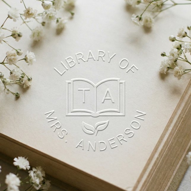 Custom Name Book Monogram From The Library Of Embosser (Custom Name Book Monogram From The Library Of Embosser)
