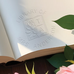 Custom Name Book Monogram From The Library Of Embosser