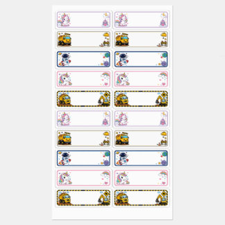 Custom Name Book with Cute Characters Labels