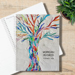 Custom Name Botanical Planner<br><div class="desc">This unique Planner is decorated with a brightly colored mosaic tree. 
Use the Customize Further option to change the text size,  style,  or color.
Because we create our artwork you won't find this exact image from other designers.
Original Mosaic © Michele Davies.</div>