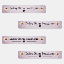 Custom Name Boutique Clothing Labels Daisy Pink