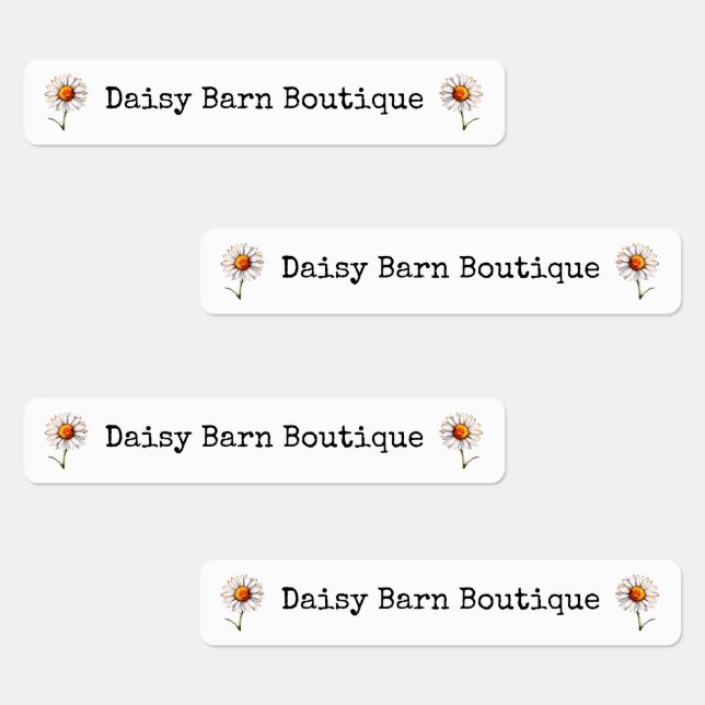 Custom Name Boutique Fabric Clothing Labels Daisy (Group)