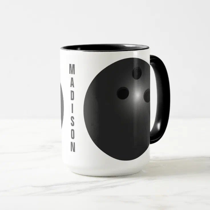 Custom name Bowling Ball mugs Zazzle