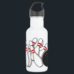 Custom Name Bowling Strike Stainless Steel Water Bottle<br><div class="desc">Change the text field to what you want. Using the editing tool,  you can further change the font and its size and color,  and add more text fields,  if you wish. See my store for more bowling items.</div>