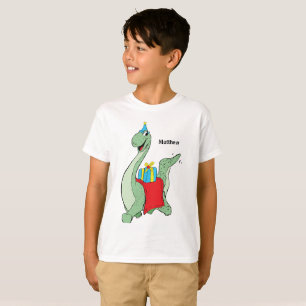 Custom Name, Boy, Birthday Dinosaur T-Shirt