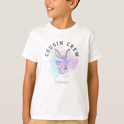 Custom Name Boy Cousin Crew Easter Family T_Shirt