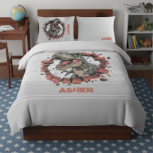 Custom Name Boys Cool Roaring T-Rex 