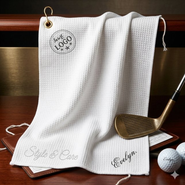 Custom Name Brand Logo Stylish Golf Towel Design (Custom Name Brand Logo Stylish Golf Towel Design)