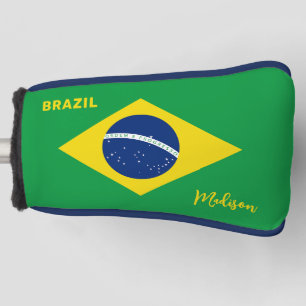 Custom Name Brazil Flag Golf Head Cover